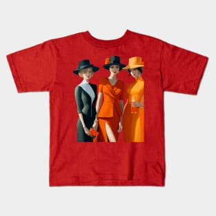 Three art deco women Kids T-Shirt